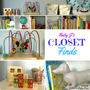 Baby J's Closet Finds | Baby Closet Organization | Baby Nursery | Baby organization | baby nursery decor | baby boy | baby closet | closet bins | organization | Organizers | baskets | tips | labels | shelves | clothes | DIY | ideas | closet organization | 