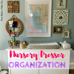 Nursery Dresser Organization | dresser organization | nursery | nursery dresser | baby | baby organization | Ikea dresser | how to organize a baby's dresser | nursery decor | baby decor 