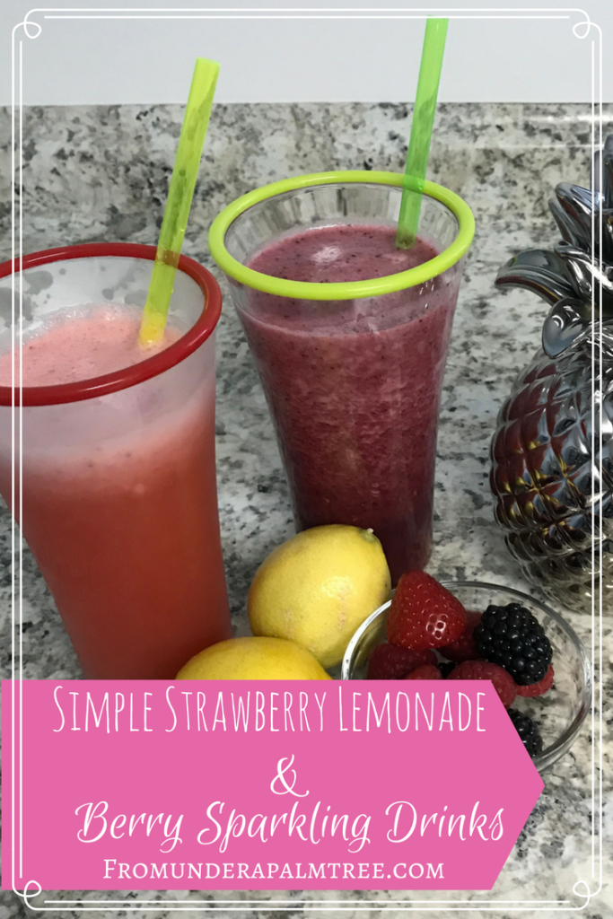 Simple Strawberry Lemonade & Berry Sparkling Drinks | how to make simple strawberry lemonade | how to make sparkling drinks | Berry sparkling drinks | strawberry lemonade | Strawberry | Drinks | Summer drinks | Sparkling drinks | Lemonade | Berry |