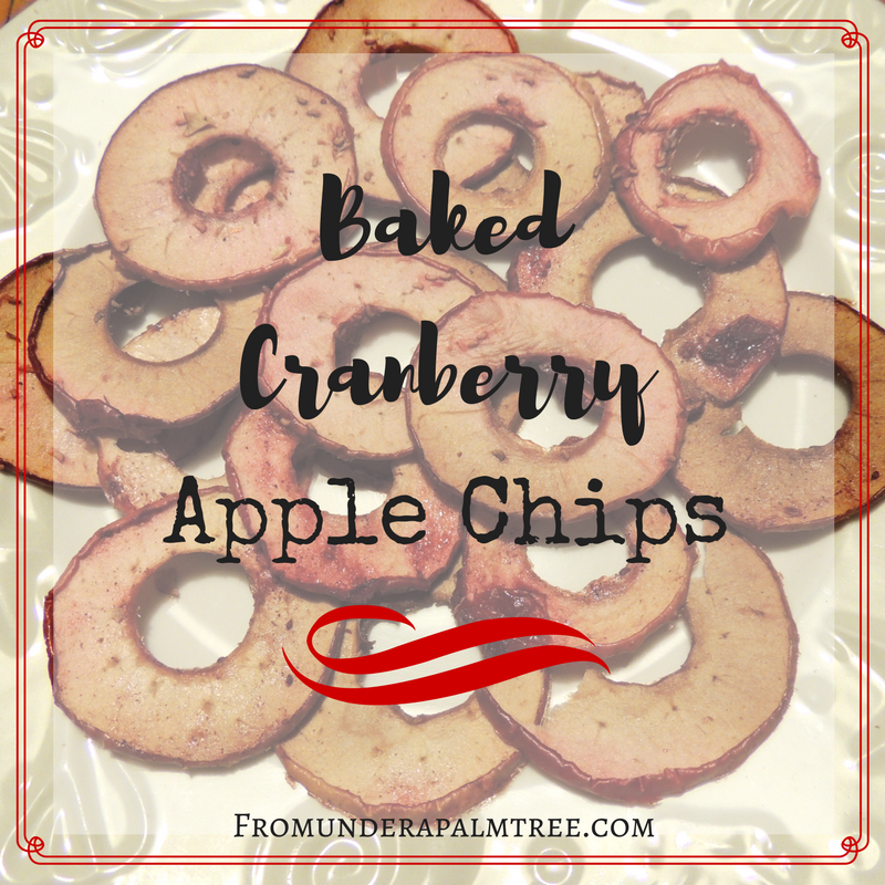 Baked Cranberry Apple Chips by From Under a Palm Tree