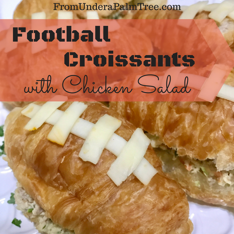 Football Croissants with Chicken Salad by From Under a Palm Tree