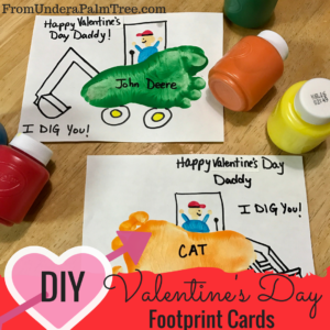 DIY Valentine's Day Footprint Cards 