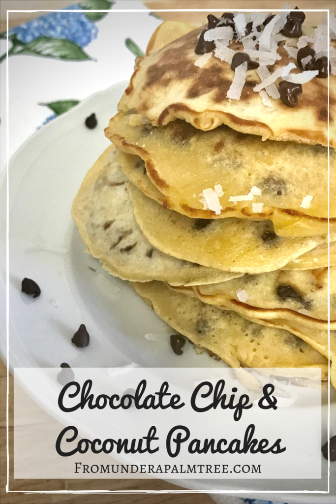 How to make Chocolate Chip Pancakes | with Coconut | pancakes with coconut | Pancake Recipe | Coconut Pancakes | Chocolate Chip & Coconut Pancakes | LIfestyle blog |