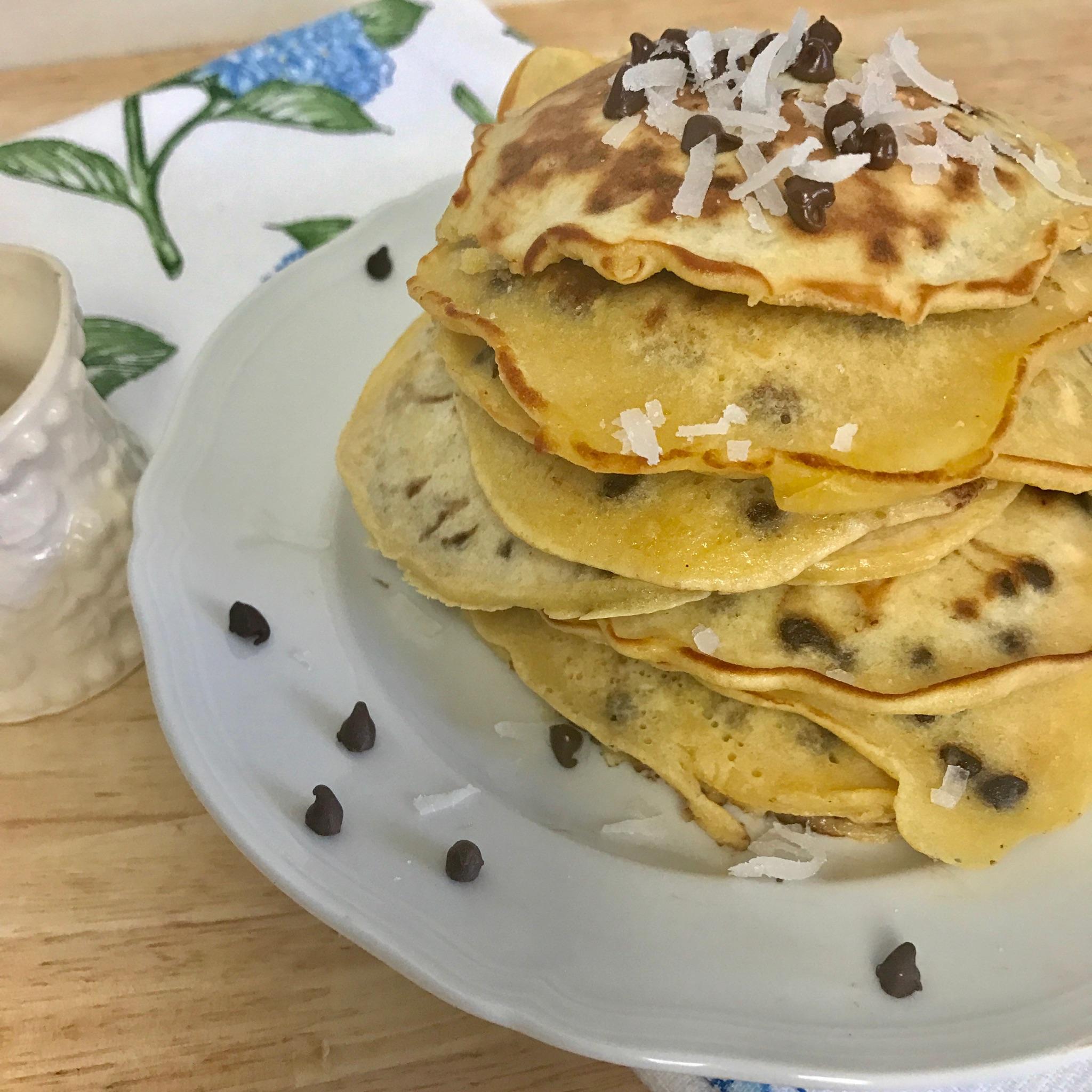 Chocolate Chip and Coconut Pancakes