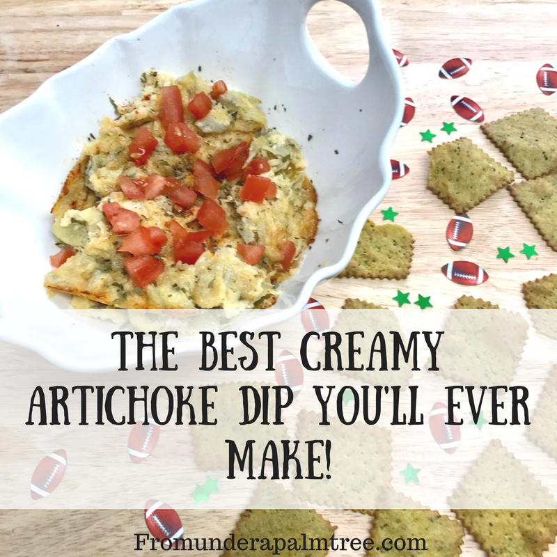 The Best Creamy Artichoke Dip You;ll Ever Make by From Under a Palm Tree