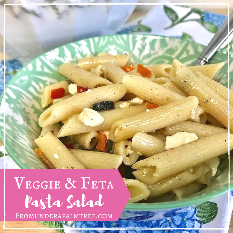 Veggie & Feta Pasta Salad | Veggie | Pasta Salad | Cold | Healthy | recipe | Greek Salad | easy | simple | sustainable living | 