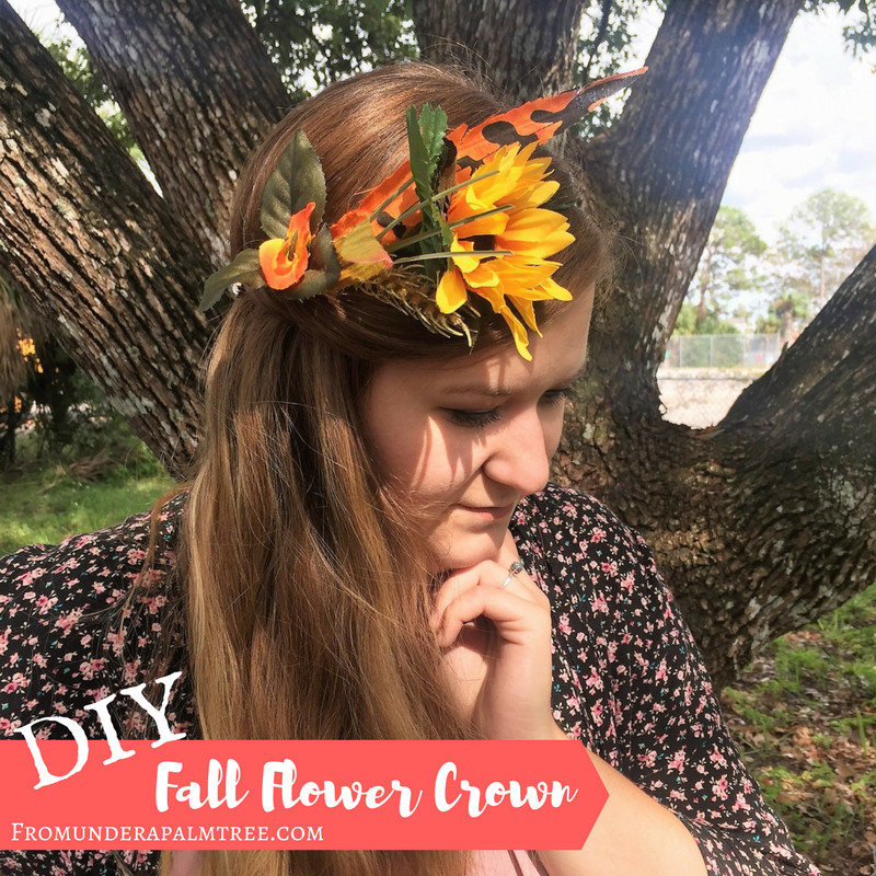 How to make a fall flower crown | DIY fall flower crown | DIY flower crown | Dollar store flower crown | Dollar store DIY | dollar tree DIY | DIY | fall flowers |