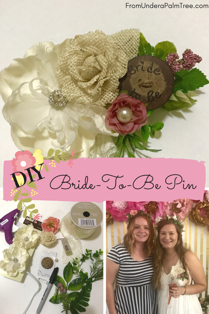 DIY | Bridal Shower DIY | How to make a bride to be pin | Bridal to be pin | Bridal shower ideas | DIY Bridal shower | Bridal Shower Gift