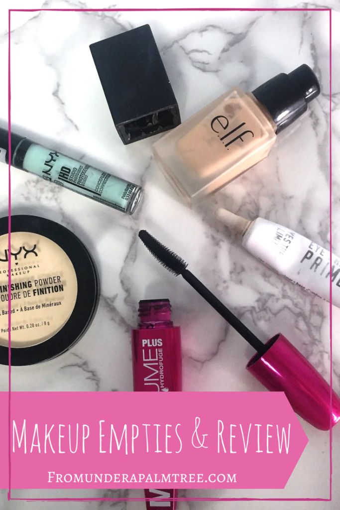 Makeup Empties & Review | makeup review | Would I buy them again? | e.l.f. makeup review | cruelty-free makeup | beauty reviews |