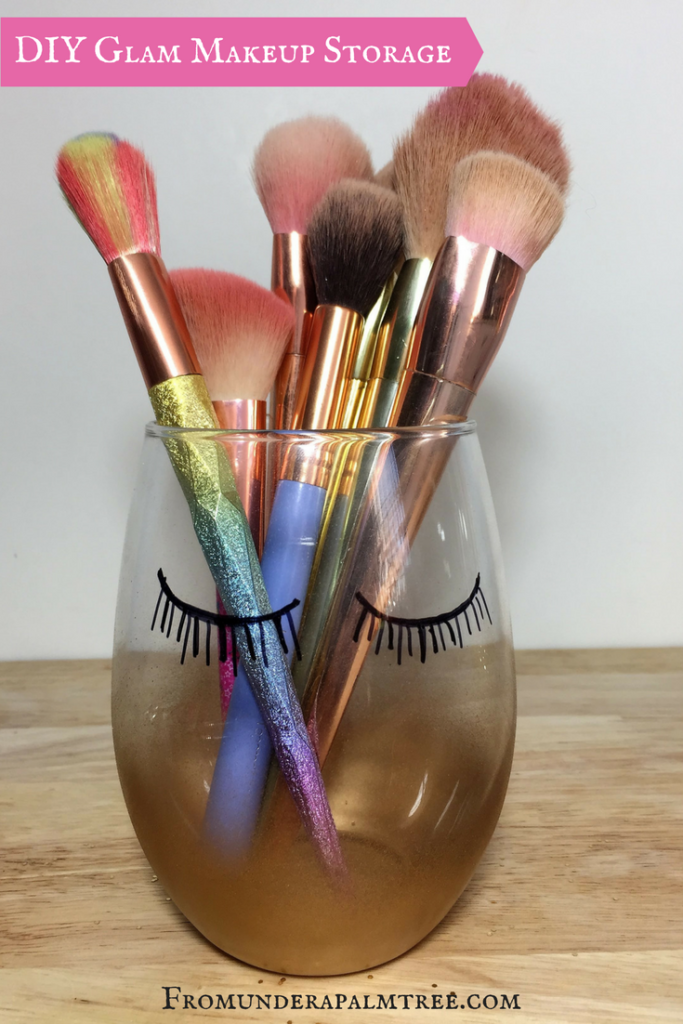 DIY Make Up Storage | Makeup Storage | Makeup brush holders | DIY | Glam makeup storage | DIY Glam Makeup Storage | 