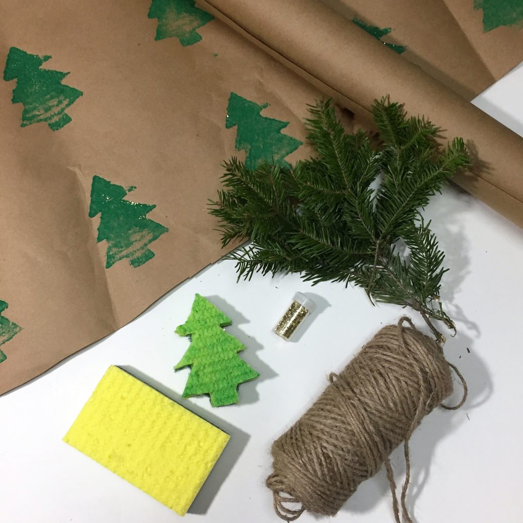 DIY Christmas Tree Wrapping Paper by From Under a Palm Tree