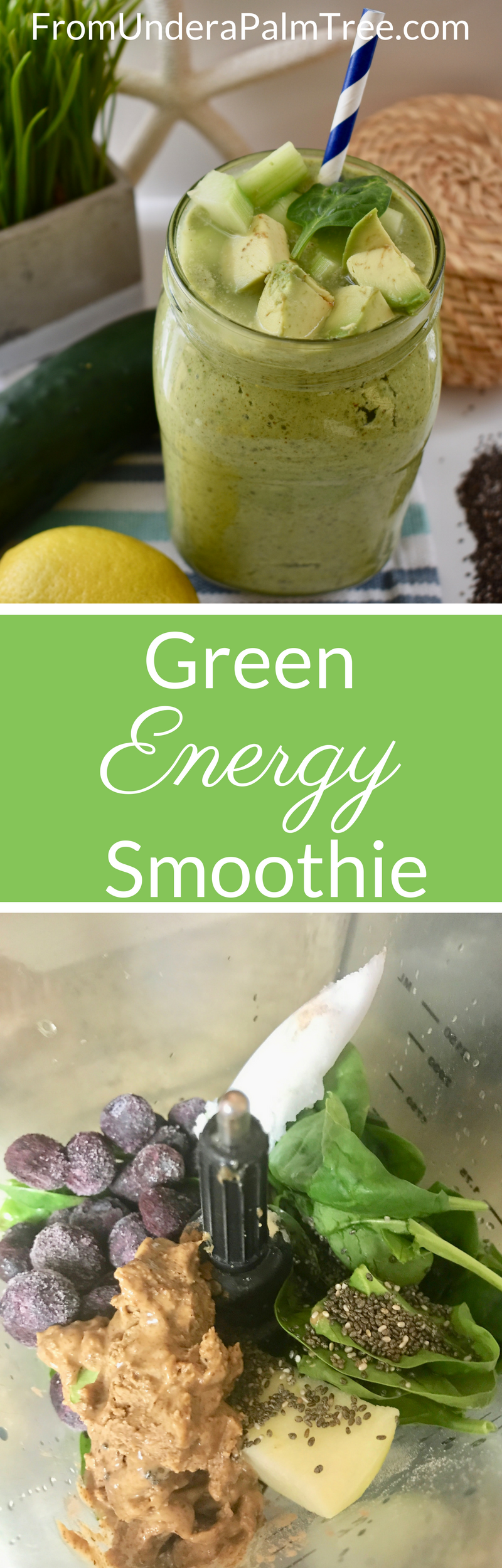 Green Energy Smoothie | Green Smoothie | Smoothie Recipe | Healthy Smoothie | Breakfast Smoothie Recipe | Meal Replacement Smoothie | Protein Smoothie Recipe | Protein Smoothie | Protein Drink | Veggie Smoothie | Vegetable Smoothie | What to put in a veggie smoothie | 