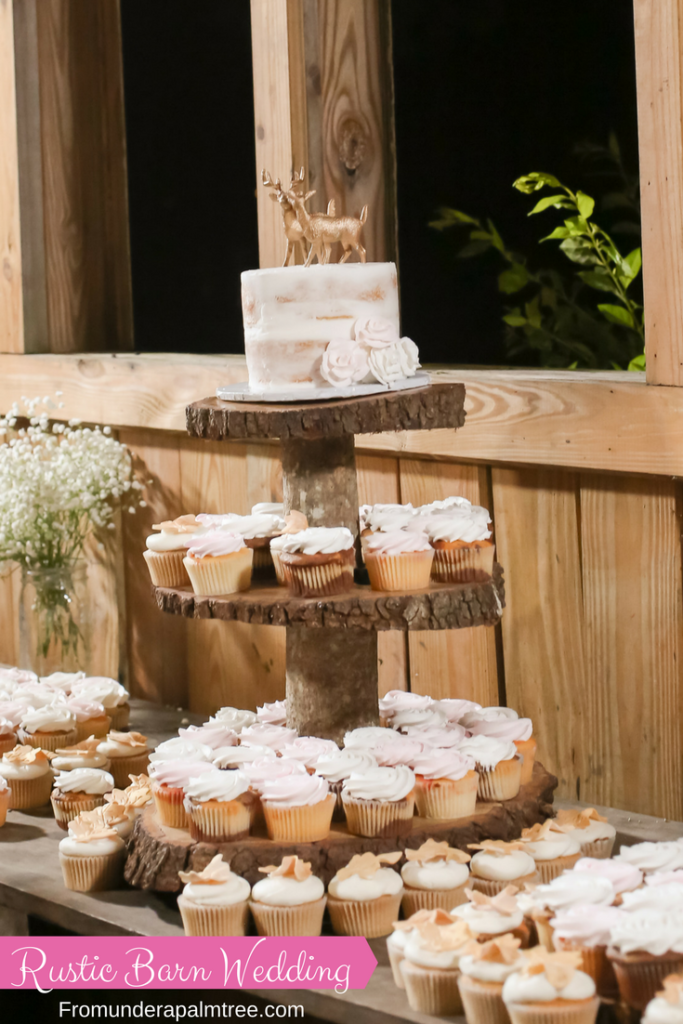 Nerdy Rustic Barn Wedding | Old McMickey's Farm | Cake Stand | Rustic Cake Stand | Wooden cake stand | Cupcake stand | Harry Potter Cake Topper | Welcome sign | Wooden Bow Tie | The Barn at Crescent Lake | Bride | Harry Potter Sand Ceremony | Unity Ceremony | Sherri Hill | Wedding Dress | Ceremony | Burgundy | Cranberry | pink | gold | woodsy | eucalyptus | wedding invitation | woodland invitation | pine trees | Table Centerpiece | Reception | Wedding | Rustic Wedding | Woodland Wedding | Old McMickey's Farm | The Barn at Crescent Lake | wedding ideas | Centerpieces | Lavender Toss | Lavender Send Off | Decorations | Wood slices | Nerdy wedding | Rustic | Big Day | Harry Potter | Supernatural | Starwars | Lord of The Rings | Doctor Who | outdoor | barn wedding | Barn bride |