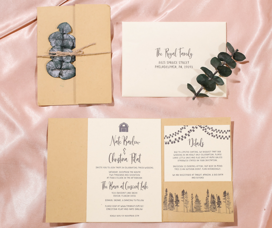 Nerdy Rustic Barn Wedding | woodsy| eucalyptus | wedding invitation | woodland invitation | pine trees | Table Centerpiece | Reception | Wedding | Rustic Wedding | Woodland Wedding | Old McMickey's Farm | The Barn at Crescent Lake | wedding ideas | Centerpieces | Decorations | Wood slices | Nerdy wedding | Rustic | Big Day | Harry Potter | Supernatural | Starwars | Lord of The Rings | Doctor Who | outdoor | barn wedding | Barn bride |