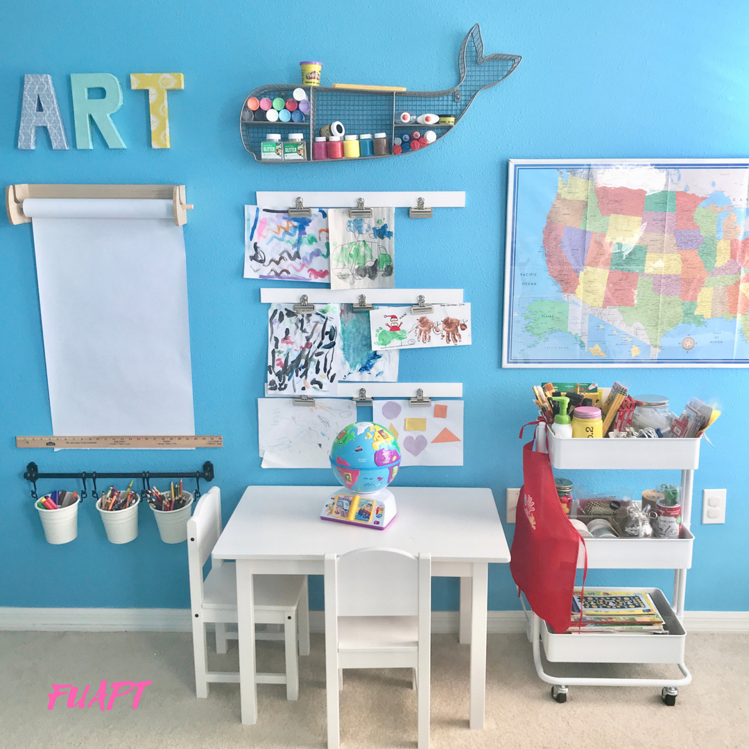 Tips for Making a Creative Kids Art Station by From Under a Palm Tree