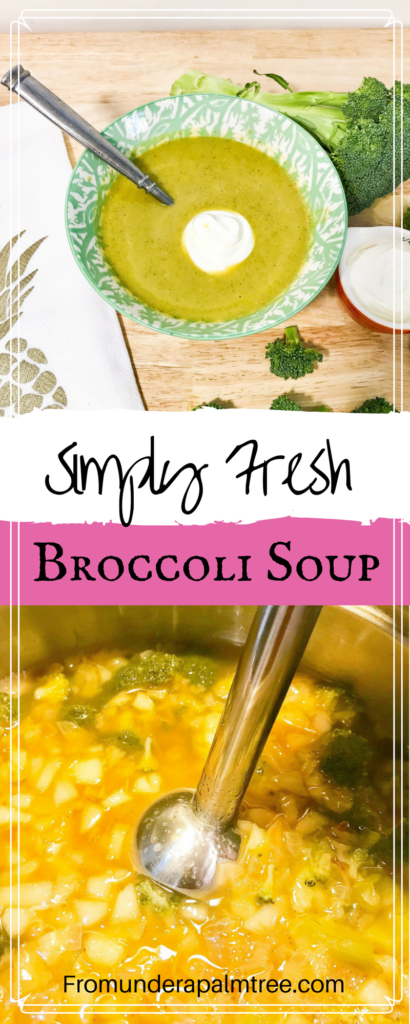 Simply Fresh Broccoli Soup by From Under a Palm Tree