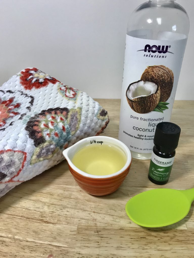 Coconut Rosemary Hot Oil Hair Treatment by From Under a Palm Tree