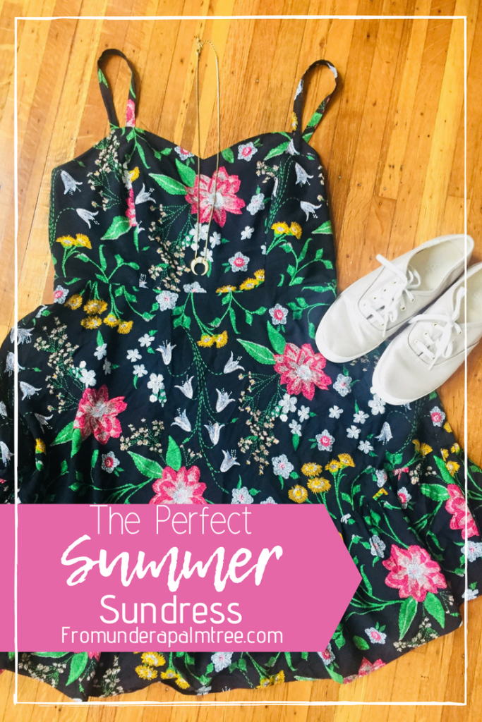 The Perfect Summer Sundress | Summer Sundress Outfit | The perfect sundress | Summer | Sundress | Fit & Flare Dress | Dress | beach | short | Color | Floral | spaghetti strap | Old Navy | shape | Lifestyle |