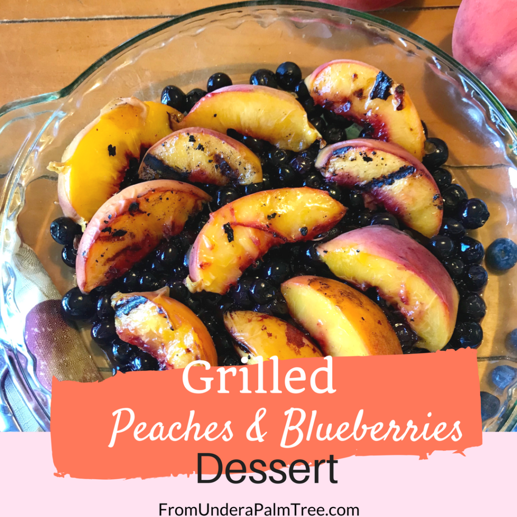 peaches | blueberries | recipes | grilled fruit | fruit | summer food | summer recipes | easy snacks | easy fruit recipe | summer side dish | summer menu | peaches & blueberries | peaches recipe | blueberries recipe | fruit that can be grilled | fruit that tastes good grilled | 