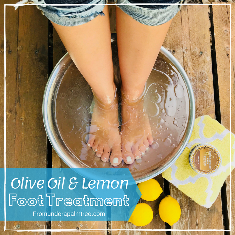 Olive Oil & Lemon Foot Treatment | Foot Soak | Olive oil foot soak | Olive oil and lemon foot soak | DIY foot soak | DIY Beauty | DIY | Natural | Feet | lemon juice | Relax | relaxing foot soak |