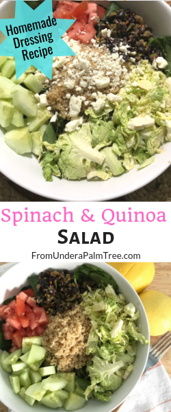 spinach and quinoa salad recipe | recipes | easy meals | quick and easy recipe | healthy salad recipe | healthy salads | vegan meals | vegetarian meals | quick recipes | how to cook quinoa | how to make quinoa | 