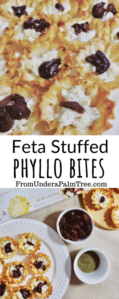 phyllo dough recipe | phyllo bites | easy recipes | finger foods | party apps | party food recipe | superbowl appetizer | appetizer recipe | easy apps | feta recipe | feta | greek inspired food | baby shower food | wedding shower food |