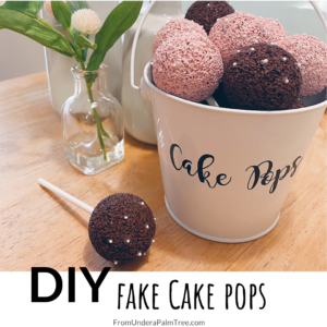 DIY cake pops | DIY play food | play food for preschoolers | mom project | how to make fake cake pops | imagination play for kids | preschool play | preschool activities | play kitchen ideas | play food | 