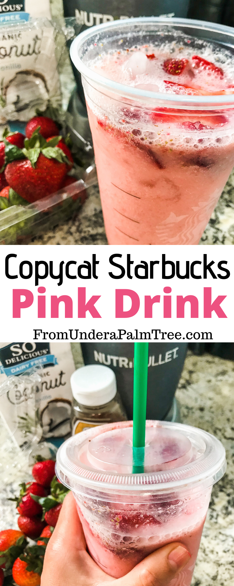 Copycat Starbucks Pink Drink | DIY pink drink | copycat drinks | copycat starbucks drinks | how to make my own pink drink | pink drink recipe | starbucks pink drink recipe | summer drink recipes | summer recipes | Starbucks menu hacks | 