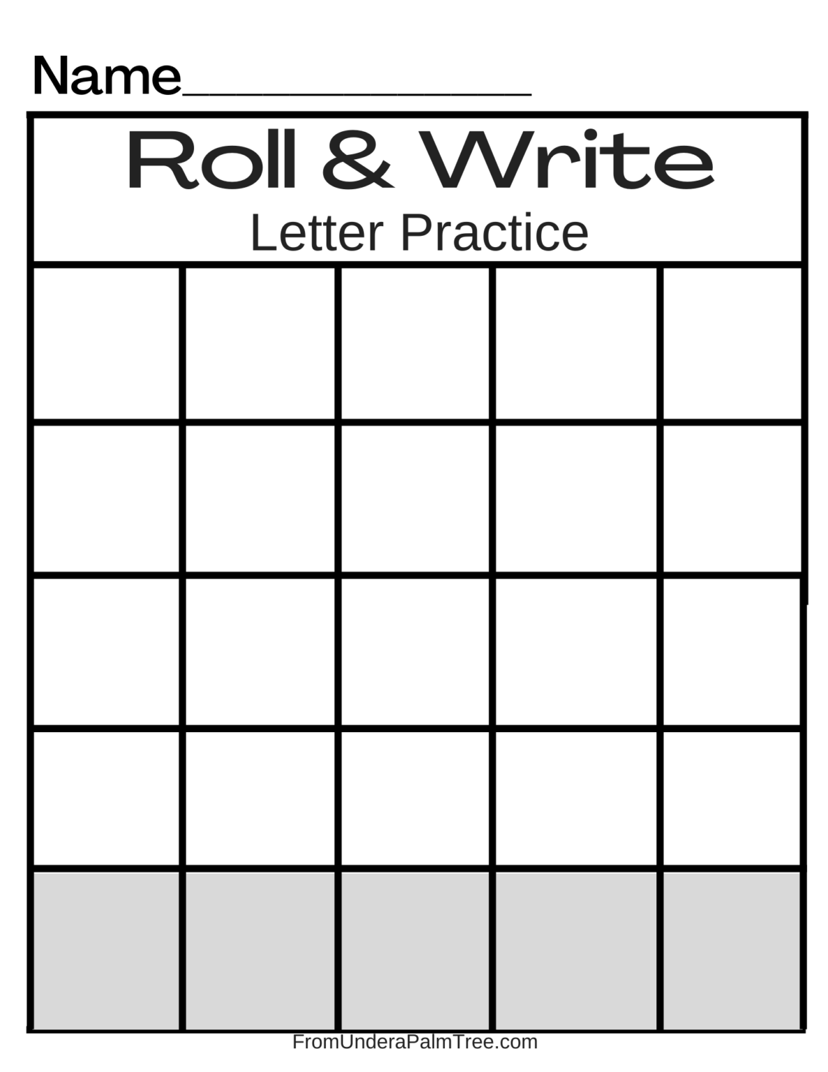 Roll & Write Letter Practice