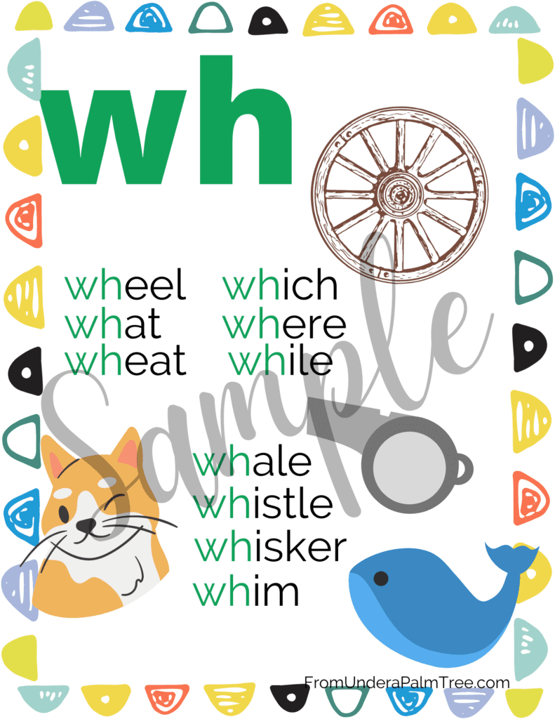 Digraphs Wh Wr Ph Printable Pack