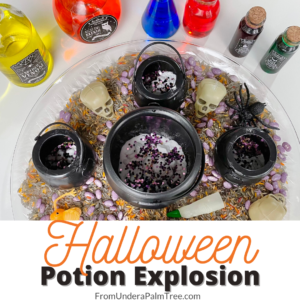 halloween activities | kids halloween activities | kids halloween activity ideas | kindergarten science activities | kindergarten science ideas | preschool science | science activities for kids | science activities for kindergarten | easy science | easy science activities | easy baking soda and vinegar activities | baking soda and vinegar reaction | baking soda & vinegar reaction | baking soda science experiments | vinegar & baking soda science experiments | baking soda and vinegar science ideas | halloween potion activity | halloween potion explosion | science for kids | 