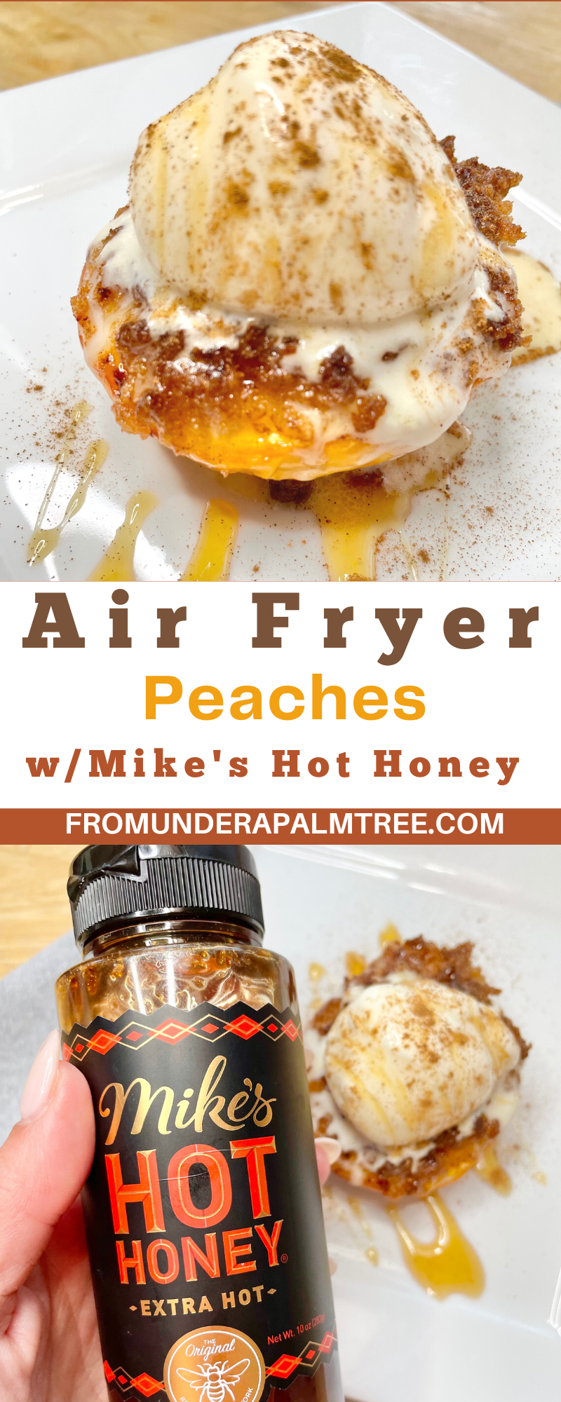 air fryer peaches | how to make peaches in the air fryer | air fried peaches | air fryer peach recipe | graham crackers crumble recipe | grilled peaches | how to grill peaches in the air fryer | summer dessert | summer recipes | grill recipes | dessert | easy dessert recipe | grilled fruit | air fryer recipes | air fried foods | peach recipe | peaches | peaches on the grill | 