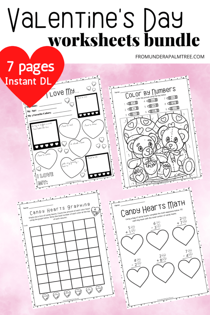 Valentine's Day Worksheet Bundle > From Under A Palm Tree