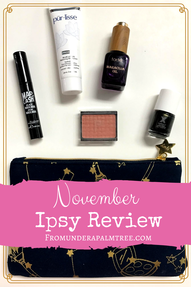 November Ipsy Review > From Under a Palm Tree