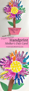 Paper Plate Handprint Mother’s Day Card > From Under a Palm Tree