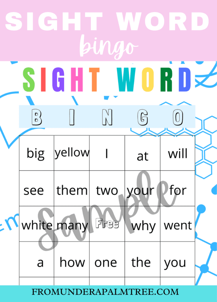 Sight Word Bingo > From Under a Palm Tree