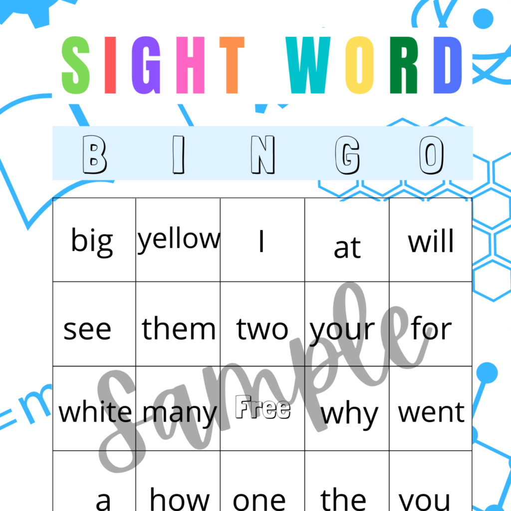 Sight Word Bingo - From Under a Palm Tree