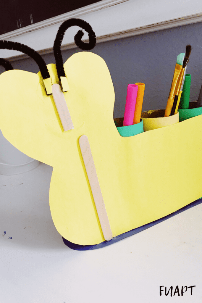 Paper Roll Caterpillar Pencil Holder > From Under a Palm Tree