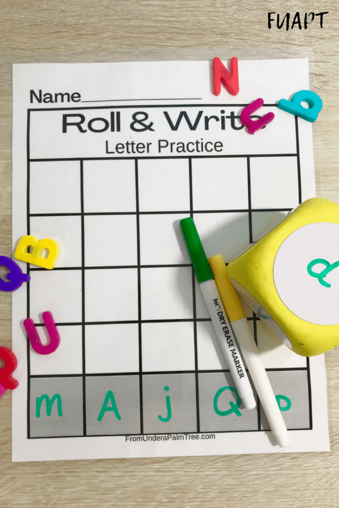 Roll and Write Letter Practice > From Under a Palm Tree