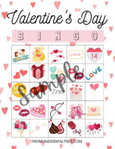 Valentine's Day Bingo > From Under a Palm Tree