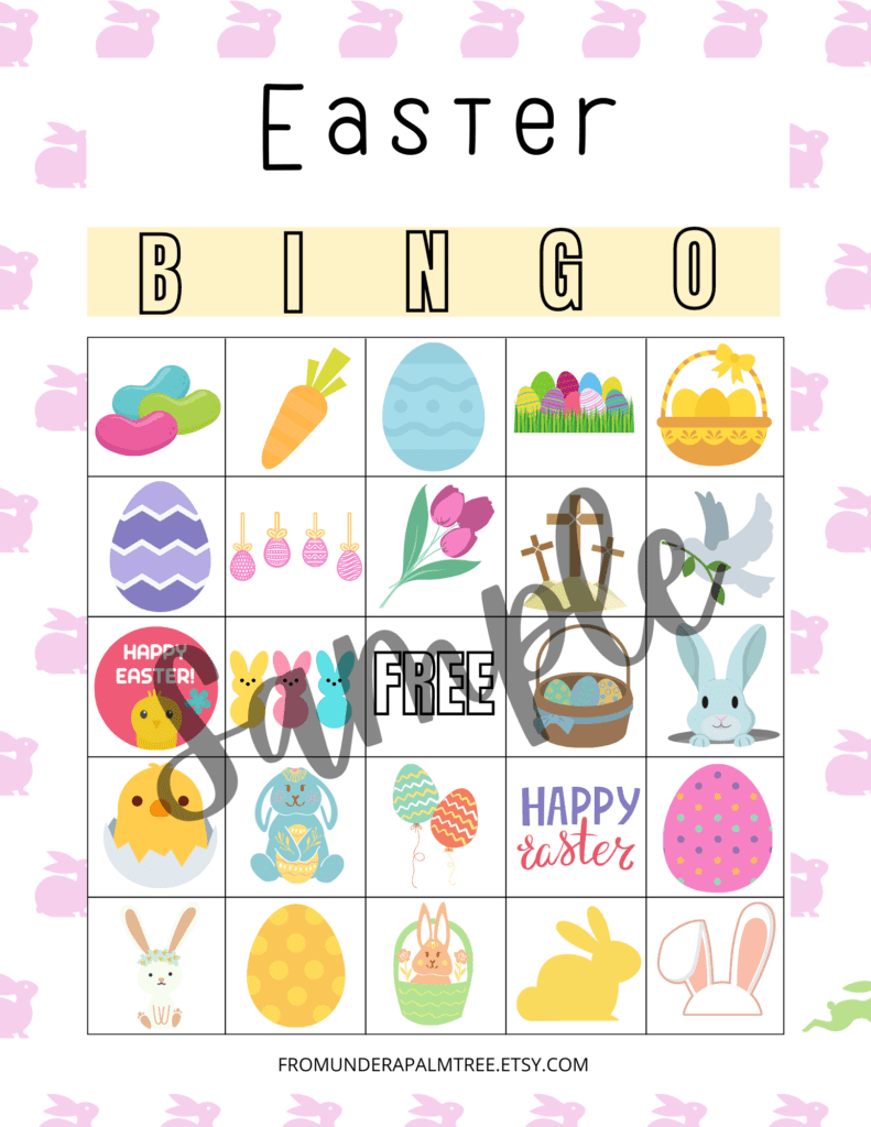 Easter Bingo > From Under a Palm Tree