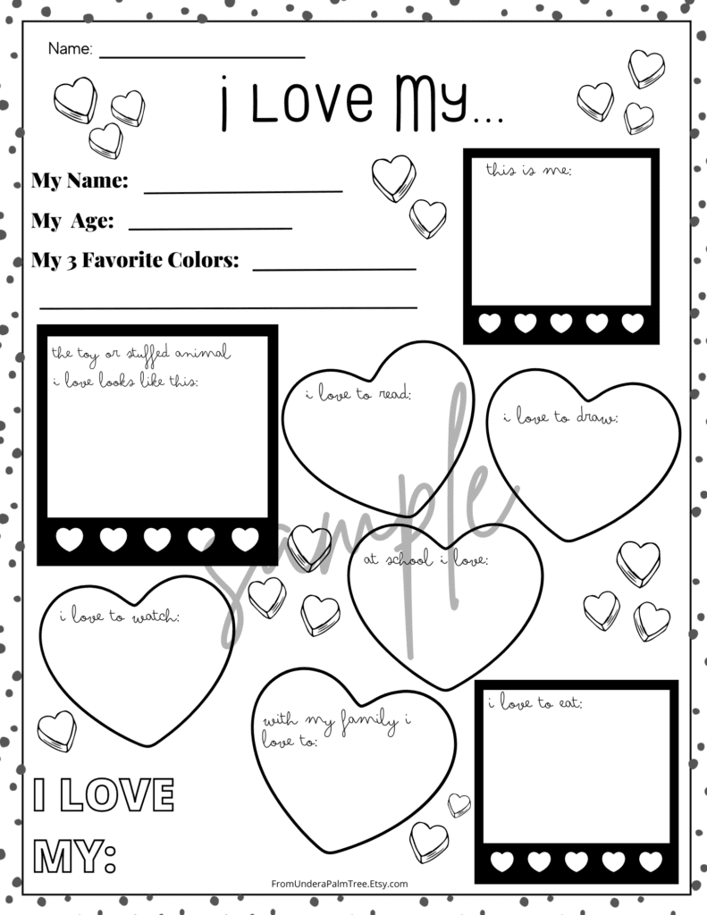 Valentine's Day Worksheet Bundle > From Under a Palm Tree