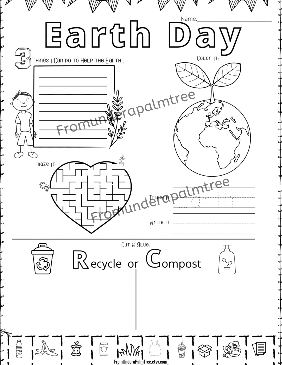 Earth Day Worksheet Pack > From Under a Palm Tree