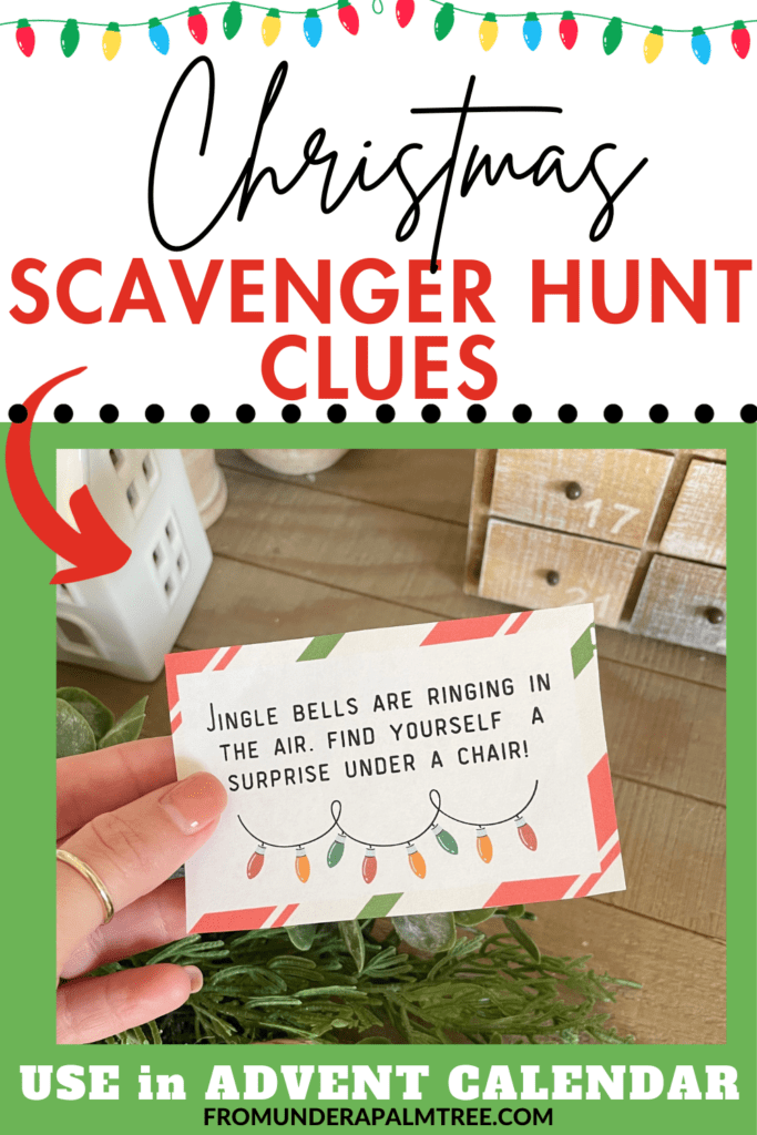 Christmas Scavenger Hunt Clues for Advent Calendar From Under a Palm Tree