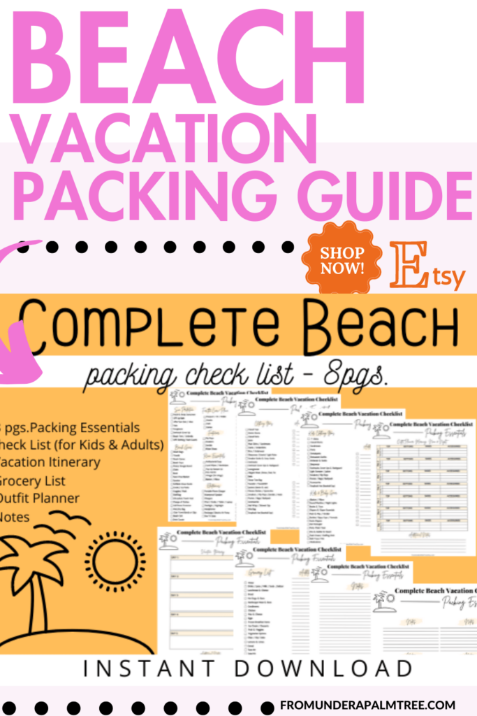 10 day beach vacation packing list | day beach trip packing list | 4-day beach trip packing list | 5 day beach vacation packing list | 7 day beach vacation packing list PDF | 7-day beach vacation packing list | beach baby gear | beach bag essentials | beach packing list | beach trip | beach trip packing checklist | beach trip packing guide | beach trip packing list | beach vacation | beach vacation packing list 1 week | beach vacation packing list 10 days | beach vacation packing list baby | beach vacation packing list carry on | beach vacation packing list flying | Beach vacation packing list pdf | Beach vacation packing list printable | beach vacation packing list teen girl | beach vacation packing list toddler | beach vacation packing list with kids | Beach vacation packing list with kids printable | Best beach vacation packing list | Best beach vacation packing list with kids | Complete Beach Packing List | etsy | etsy printable | etsy printable | Etsy printable for parents | etsy shop | Family beach vacation packing list PDF | family vacation packing list printable | family vaction | Free packing list for beach vacation | packing guide | Packing list for beach vacation PDF | Packing list for beach vacation printable | Packing list for beach vacation with family | Packing list for beach vacation with kids | printable | what to pack for a beach vacation | What to pack for beach vacation baby | What to pack for beach vacation kids | What to pack for beach vacation woman | mom blogger | lifestyle blogger | lifestyleblog | fromunderapalmtree | travel hacks | packing hacks | packing tips |