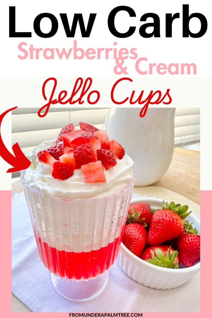 Dessert | easy recipe | easy snacks | food kids will eat | fromunderapalmtree | healthy food | healthy kids dessert | healthy kids food | healthy kids snacks | healthy snacks | Homemade sugar free jello with Kool-Aid |Jello fluff with cool whip | Jello fluff with instant pudding | Keto jello fluff with cream cheese | Keto jello recipe | Keto Jello whipped cream mousse | kid snacks | Kids | lifestyle blogger | low calorie | low calorie dessert | low calorie snacks | low carb | low carb dessert | Low carb jello strawberries and cream | jello recipe | Low carb jello | strawberries and cream jello with cream cheese | Low carb jello strawberries and cream jello with cream cheese | Low carb jello strawberries and cream jello without | low carb snack | mom blogger | recipe | snack food | sugar free jello | Sugar free Jello fluff | Sugar free jello ingredients | Sugar Free jello Powder | Sugar free jello recipes for diabetics | Sugar free Jello recipes with Cool Whip | Sugar free jello with Stevia | Sugar free jello without aspartame |