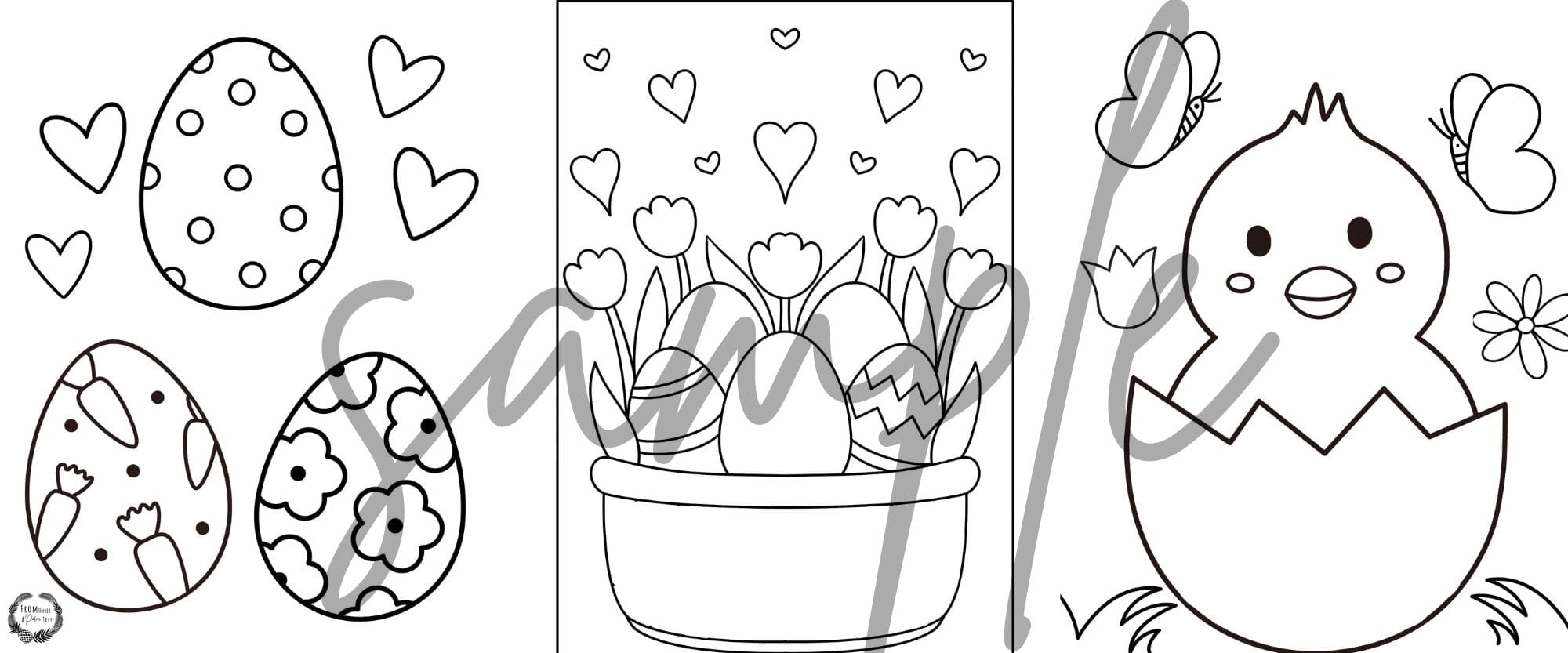 Free Easter Salt Painting Templates > From Under a Palm Tree