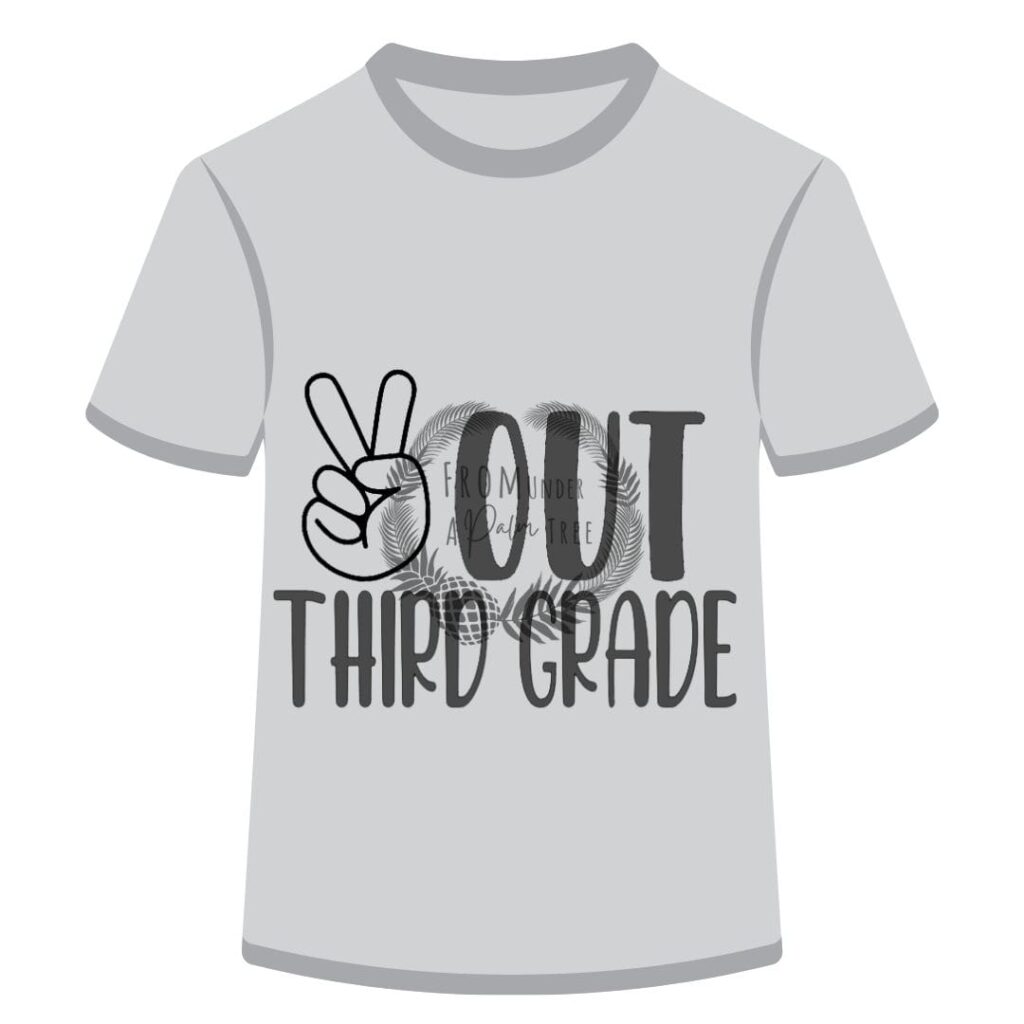 cricut | cricut tutorial | cut file | cut file for Cricut | digital cut file | digital cut file for cricut | DIY | DIY grad shirt | DIY graduation shirt | DIY graduation shirt for kids | DIY Peace Out Graduation Shirt for Kids | DIY shirt | DIY shirt made with Cricut | easy diy shirt tutorial | easy diy shirt tutorial with cricut |. fromunderapalmtree | graduation cut file | graduation digital cut file | graduation shirt | graduation shirt for kids | homemade shirt | homemade graduation shirt | how to make a shirt using my cricut | how to make a graduation shirt using my cricut | how to make a shirt with a Cricut | HTV | HTV tutorial | Kids | lifestyle blogger | make a graduation shirt with your cricut | mom blogger | mom project | MomLife | Peace out First Grade Shirt | peace out graduation SVG | Peace Out Kindergarten Shirt | peace out PNG | Peace out Preschool shirt | Peace out Second Grade Shirt | peace out SVG | Peace out Third Grade shirt | png file | svg file | svg graduation file |