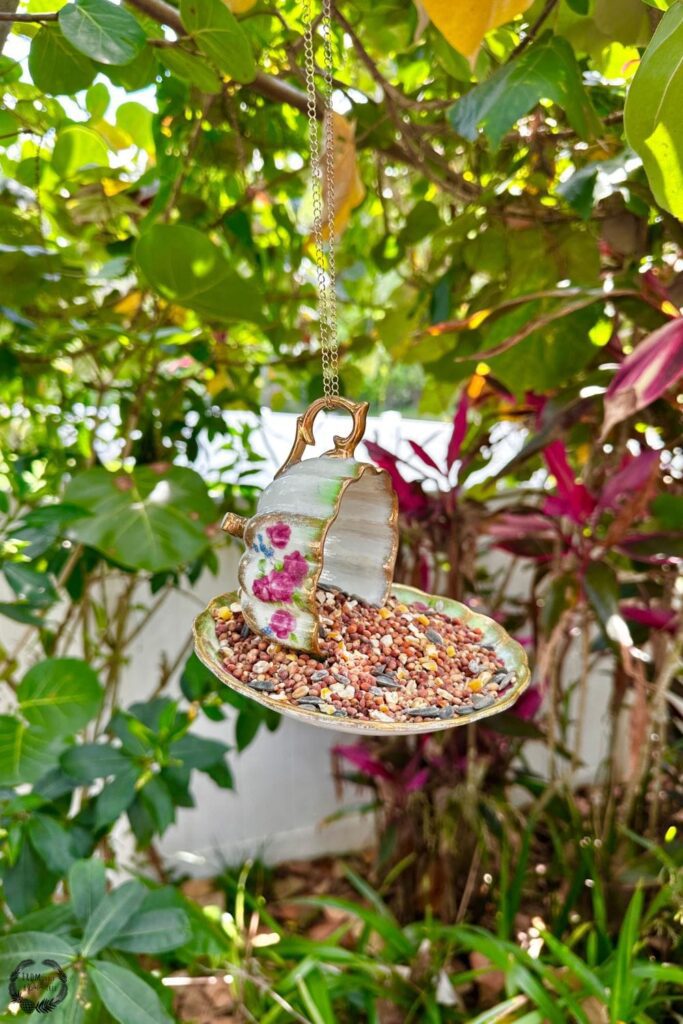 bird feeder | bird feeder craft | Bird Feeder Tea cup and saucer | bird house craft | bird house diy | bird lover | bird watcher | birding | DIY | DIY bird feeder | DIY bird house | DIY tea cup bird feeder | eco-friendly | Family | family craft | family diy | florida birds | fromunderapalmtree | garden | gardening | go green | Green living | Hanging Teacup Bird Feeder | How to make a teapot bird feeder | How to make teacup bird feeder on a pole | how to make your own bird feeder | lifestyle blog | lifestyle blogger | make this with kids | mom blogger | MomLife | Paladone Tea Cup Bird Feeder | Vintage Tea Cup Bird Feeder | spring craft | spring kids craft | summer activity for kids | summer kids craft | summer project for kids | tea cup | tea cup bird bath | tea cup bird bath diy | tea cup bird feeder | tea cup bird feeder diy how to make | Tea cup bird feeder with spoon | tea cup bird feeders diy | Tea cup DIY ideas |